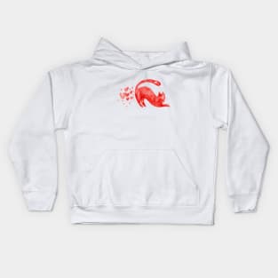 Narcissistic red cat and his lovely fart Kids Hoodie